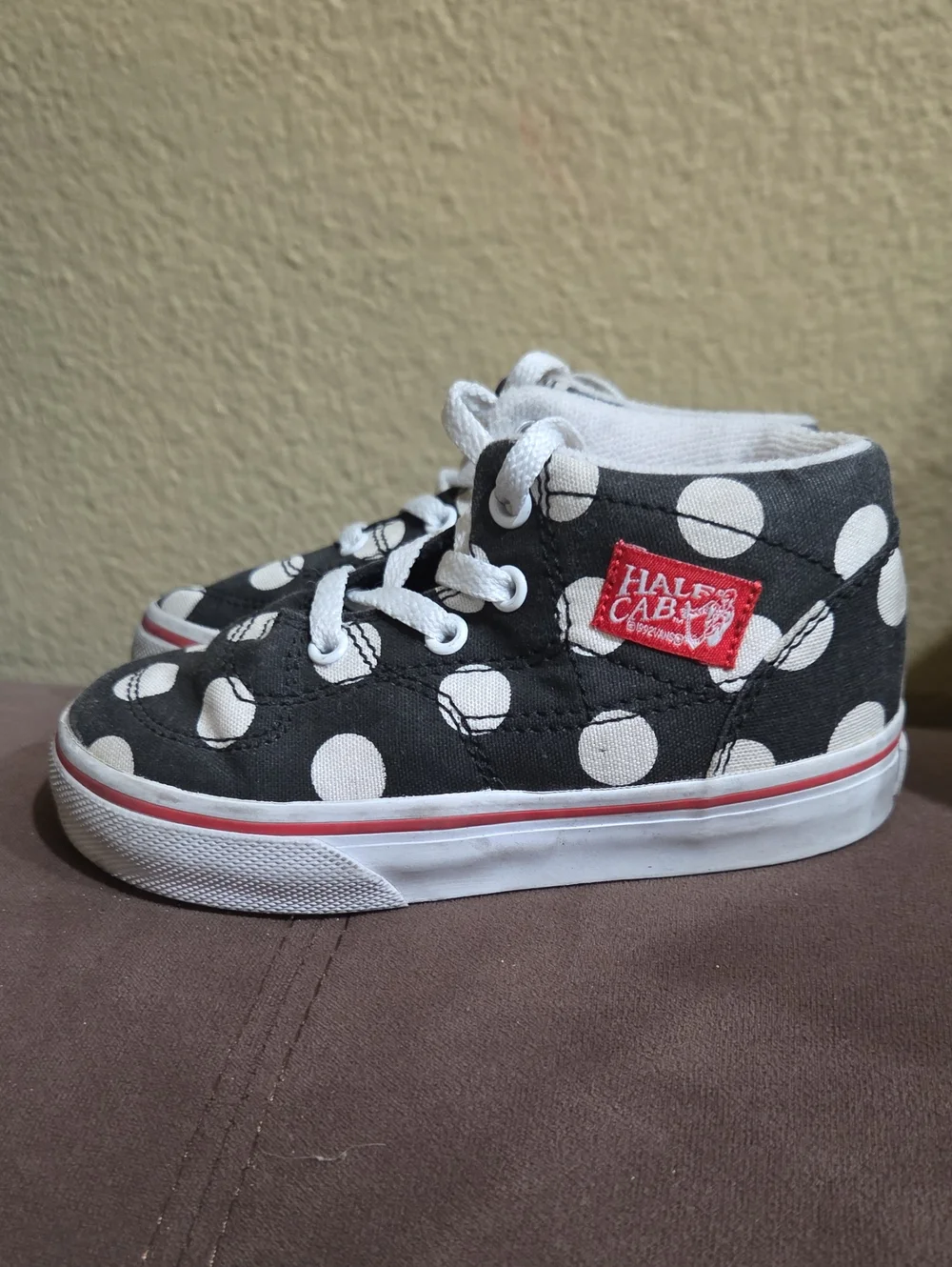 Vans Kids Black & White Polka Dot High-Top Sneakers